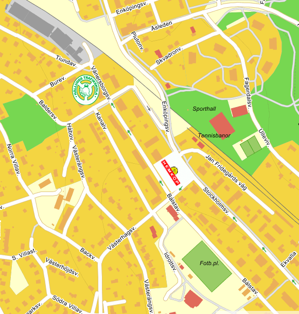 Karta till vänersborgsvägen 1A